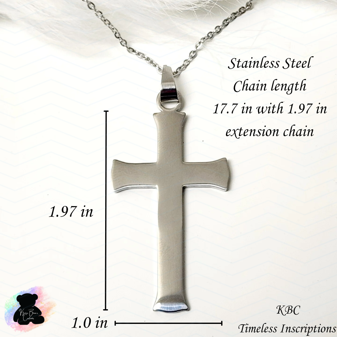 He is Risen Cross Pendent Necklace