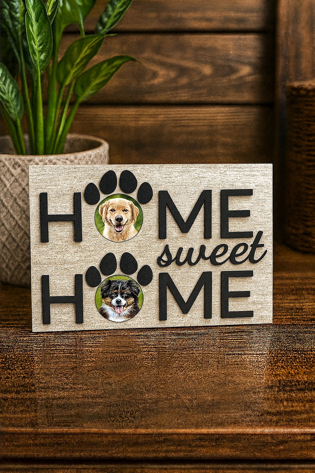 2.25" Round Magnet "Home Sweet Home" Pet Frame SVG File