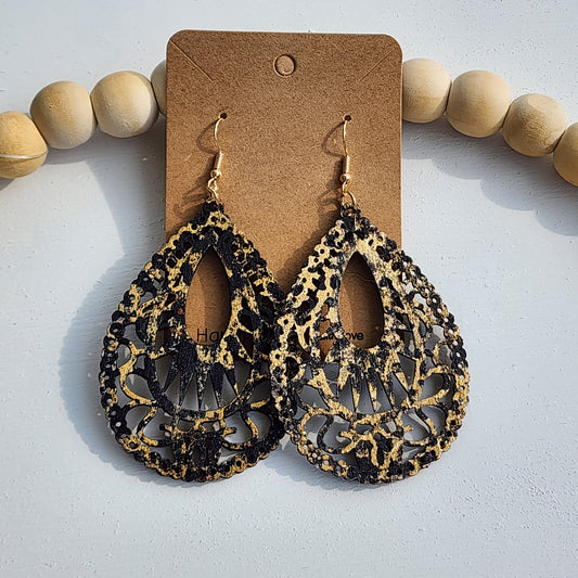 Black & Gold Earrings