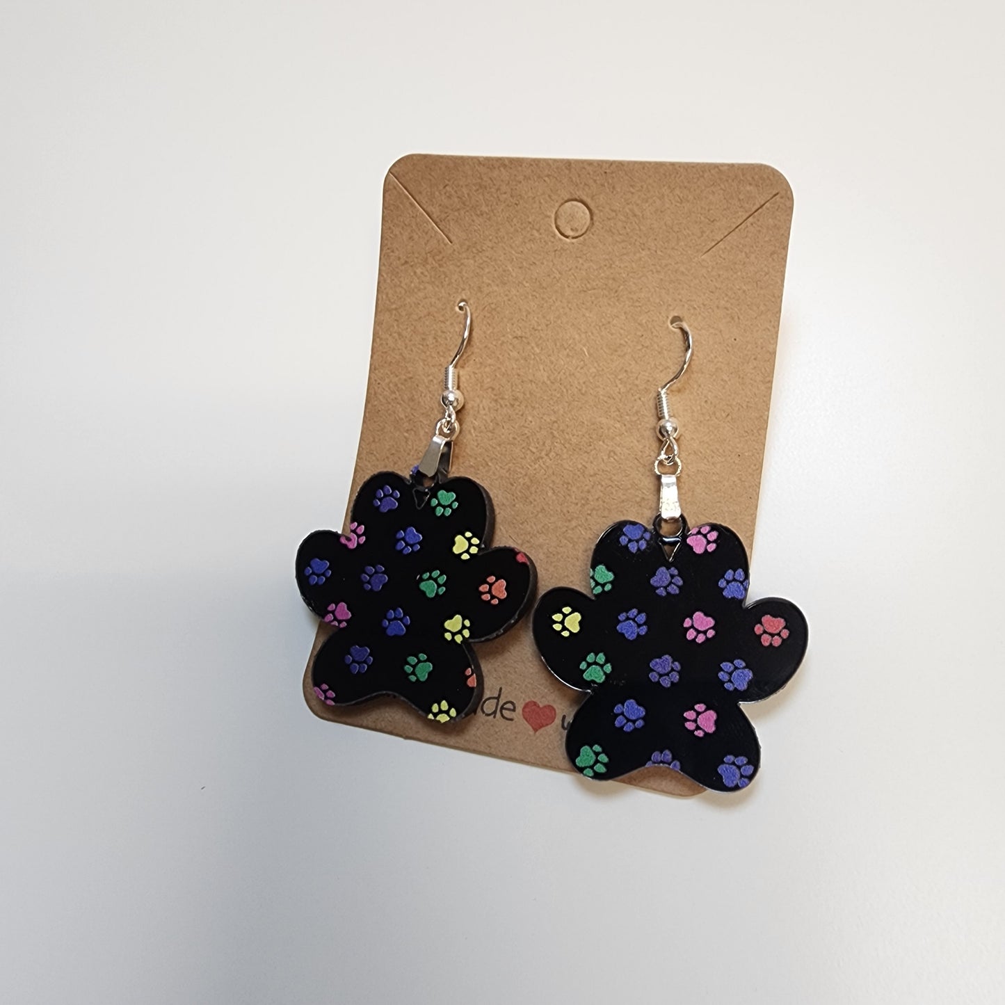 Pup Paw Dangle Earrings