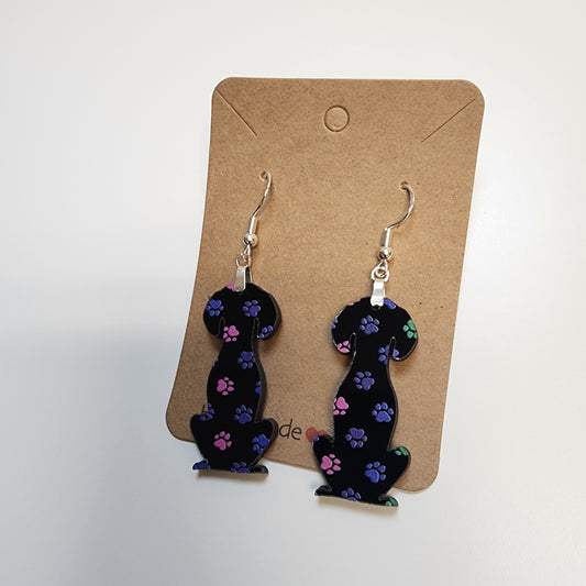 Large Pup Dangle Earrings