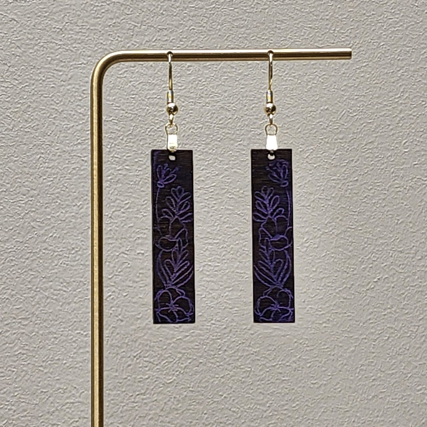 Rectangle Colorshift Floral Dangle Earrings