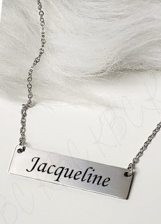 Custom Name Bar Necklace