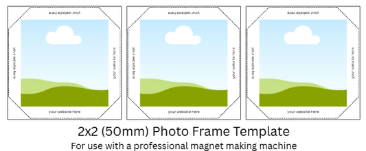 2x2 (50mm) Photo Magnet Frame Template