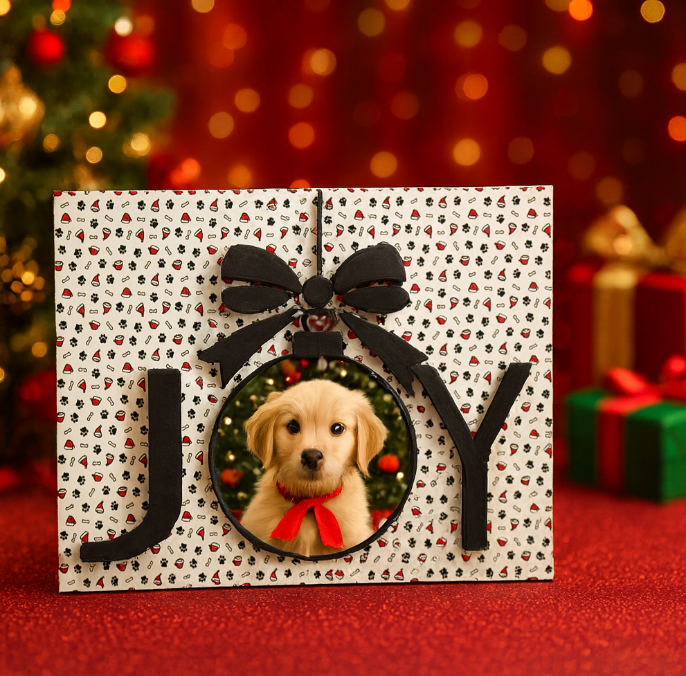 2.25" Round "Joy" Magnet Frame SVG File