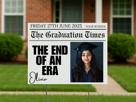 Custom Graduate News Yard Sign